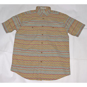Orvis Men's Short Sleeve Button‎ Front Shirt Size Large